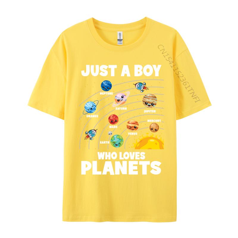 Just A Boy Who Loves Planets Solar System Astrology Space Cotton Unisex Programmer Computer Head Funny Tshirts Fashionable T Shirt