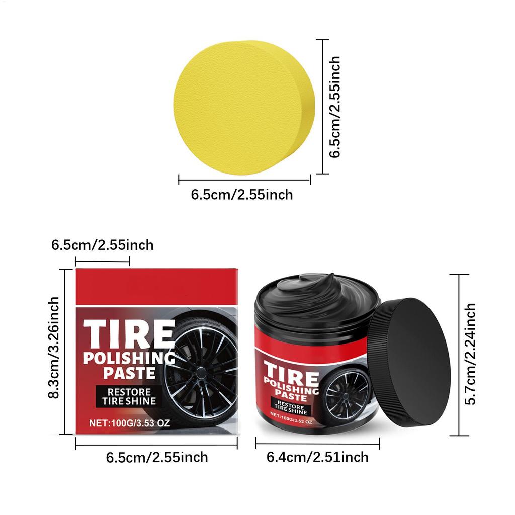 Spray Brillant et Lustrant pour Pneus, Polish Noir Haute Brillance pour Pneus avec Protection UV, Revêtement Longue Durée pour Pneus de Voitures Restaure
