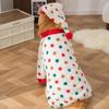 Winter Dog Pajamas Large Breeds - Polka Dot Fleece Four-Legged Coat Warm Sleepwear Medium To Extra Dogs