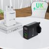 45W Multi-Port Phone Charger with Digital Display, 2A+2C, 3.1A, EU/UK Plug