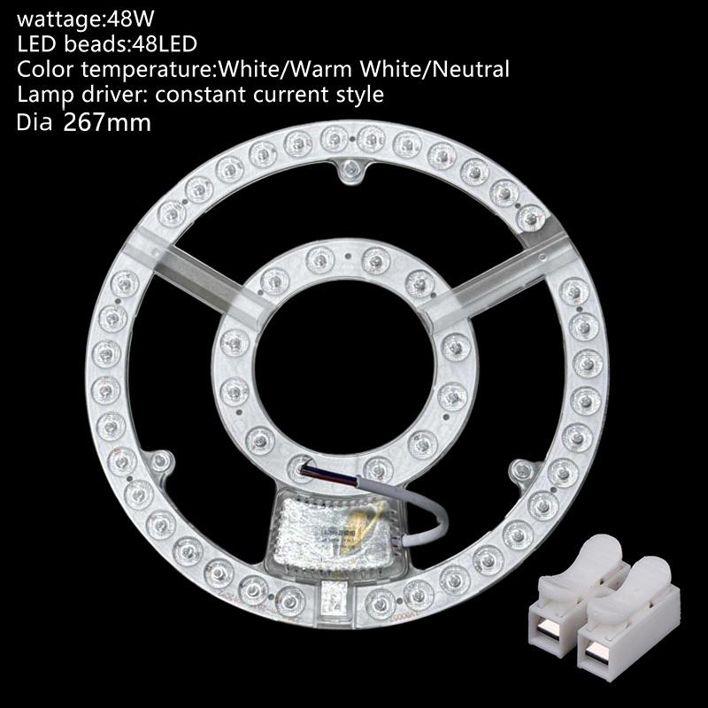 1 Ensemble 12W 18W 24W 36W 48W Panneau LED Lumière de Panneau Remplacement Ventilateur de Plafond Lampe Murale Module Rond 220V Module de Plafonnier LED