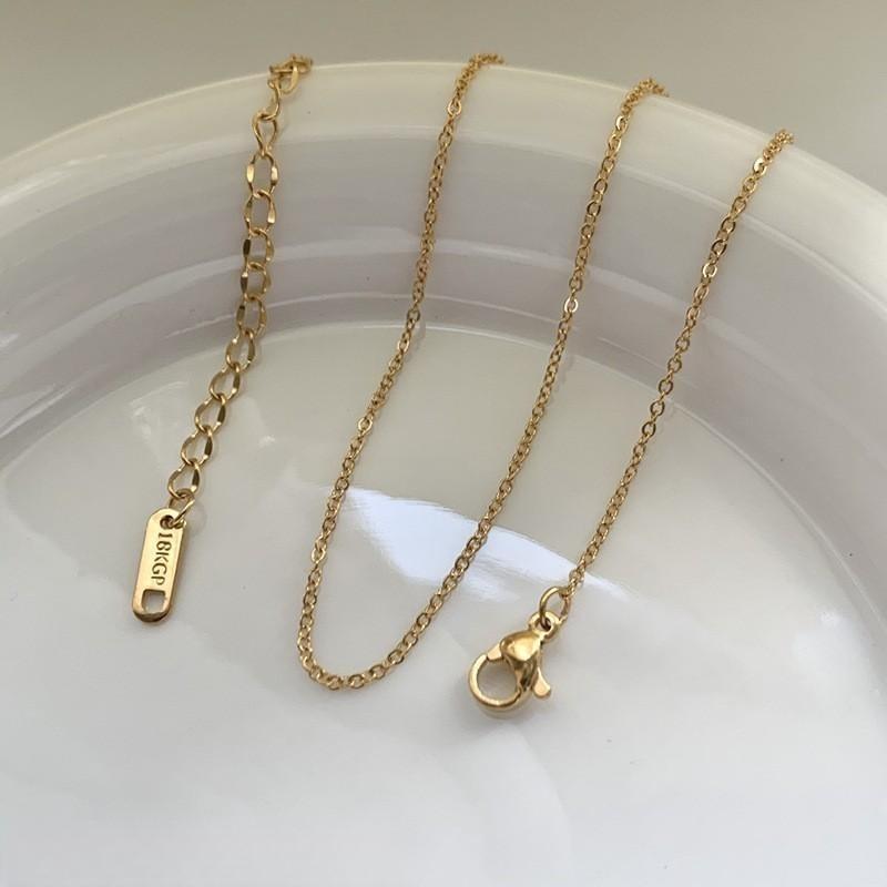 Stainless Steel Gold Plated Chain Necklaces | Dainty Figaro Link Twist Chain Chokers | Waterproof Hypoallergenic Jewelry for Wom