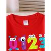 European Sizes Colorful Monster Numbers Fun Learning Girls' Crew Neck Fashion Sweatshirt, Autumn Winter Western Top, Long Sleeved Casual.