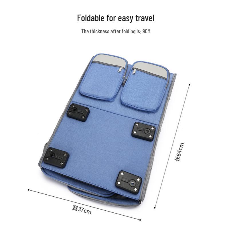 Extra-Large Capacity Breathable Pet Trolley & Backpack: Foldable, Dual-Use Carrier for Outings