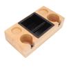 Coffee Tamping Stand Solid Color Beech Wood One Piece Coffee Tamper Holder Station for Home Milk