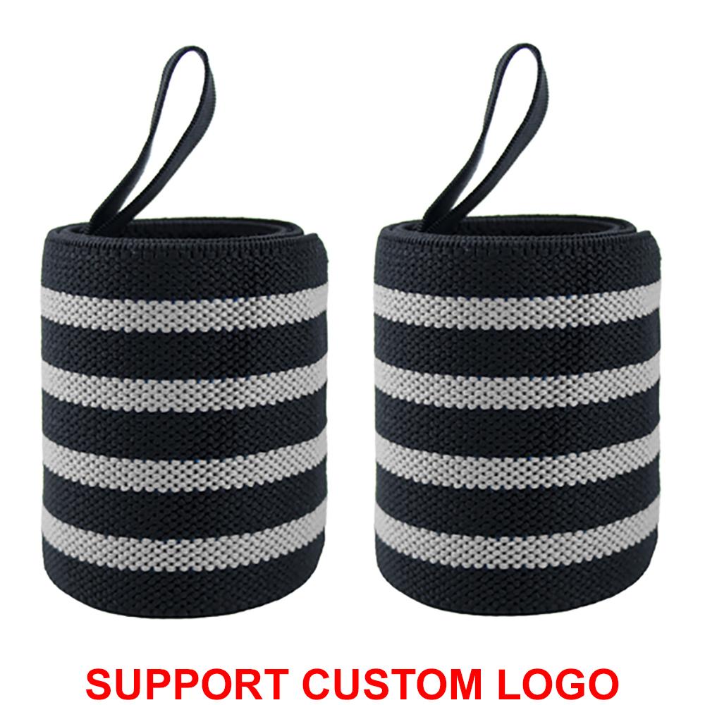 1 Pair Extra Strength Wrist Support Brace Straps Weight Lifting Wrist Wraps Gym Training Fitness Bandage Custom Logo