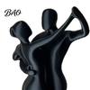 Mattschwarze Skulptur 3D-Druck Kunstornament, Tanzendes Paar Modell, Abstrakte Tango-Tanzstatue, mit Stabiler Basis Figur für Heimdekoration Modern