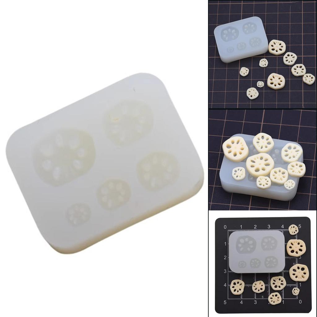Silicone Mold for Miniature Food Play Realistic Lotuses Root Models Making Mould Epoxy Doll House Accessories Mold