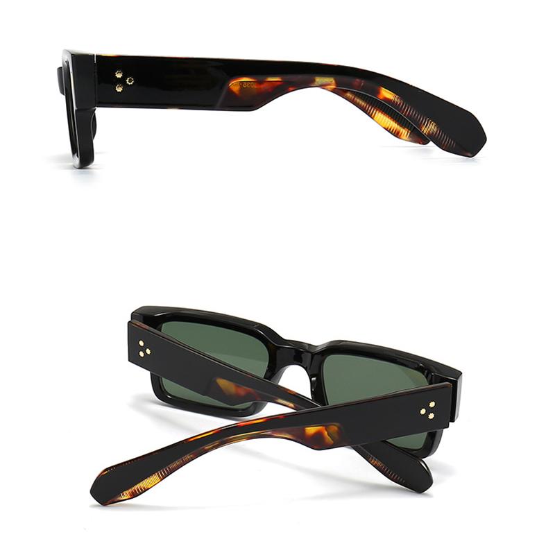 Luxury Brand Designer Square Sunglasses Women For Men 2023 New Trend Classic Sun Glasses Vintage Fashion Rivet Punk Shades UV400