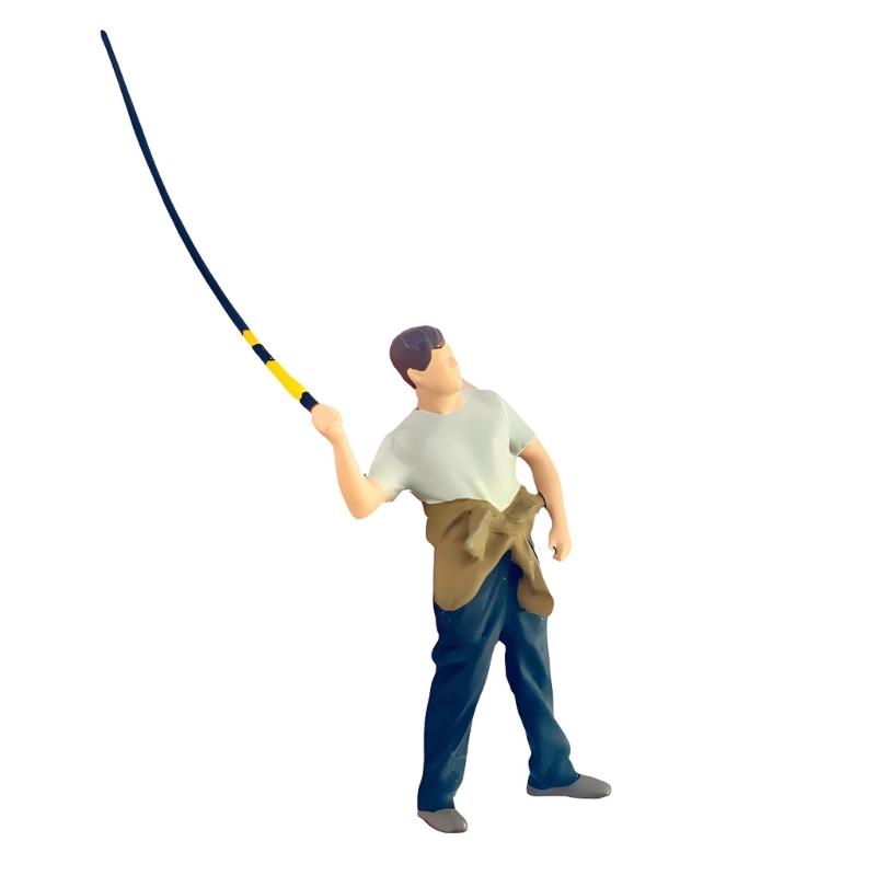 

Realistic 1/64 Fishing Simulation Resin Statue Fishing Scene Miniature Great for Decorating Shelves & Model Enthusiasts