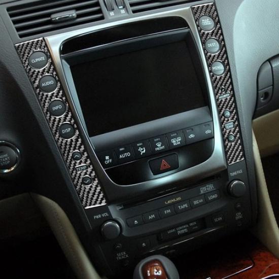 2Pcs Carbon Fiber Interior Central Console Side Cover Trim For Lexus GS300/350
