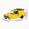 284PCS Classic Retro Van Building Blocks, Vintage British Car Model with Roof Rack, MOC Bricks for Fans Collection  Birthday