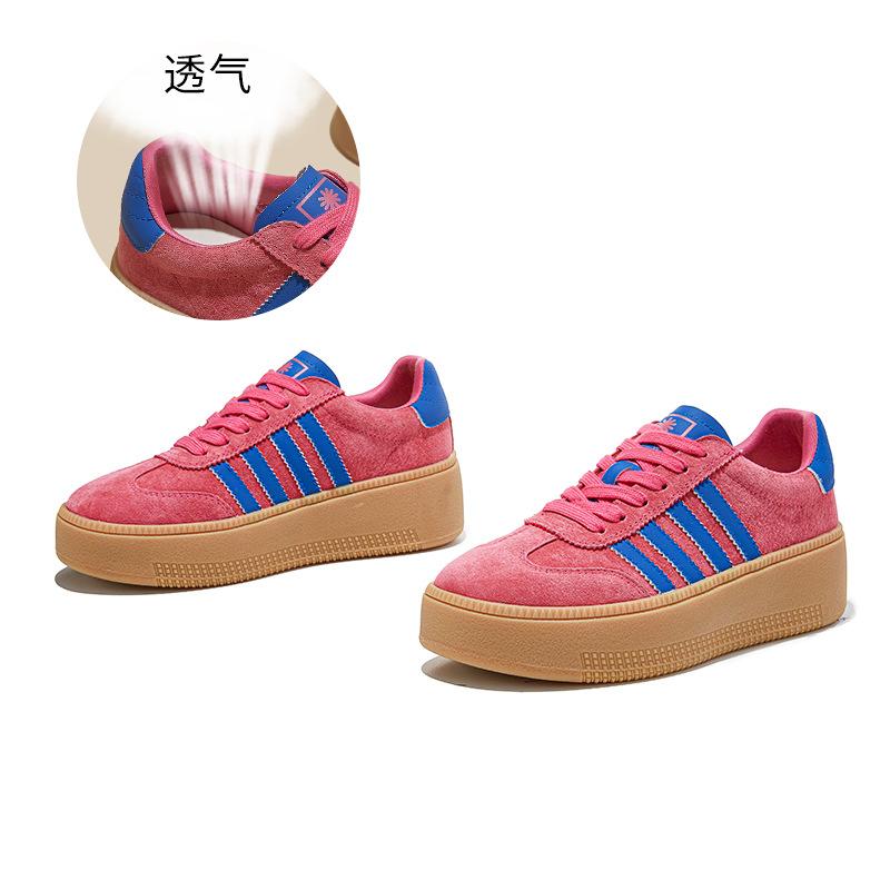 Leder Deutsche Trainingsschuhe Damen Frühling Neu Plateau Sport Forrest Gump Schuhe Trendig Cool Damen Schuhe Lässig Vielseitig Schuhe Kinder
