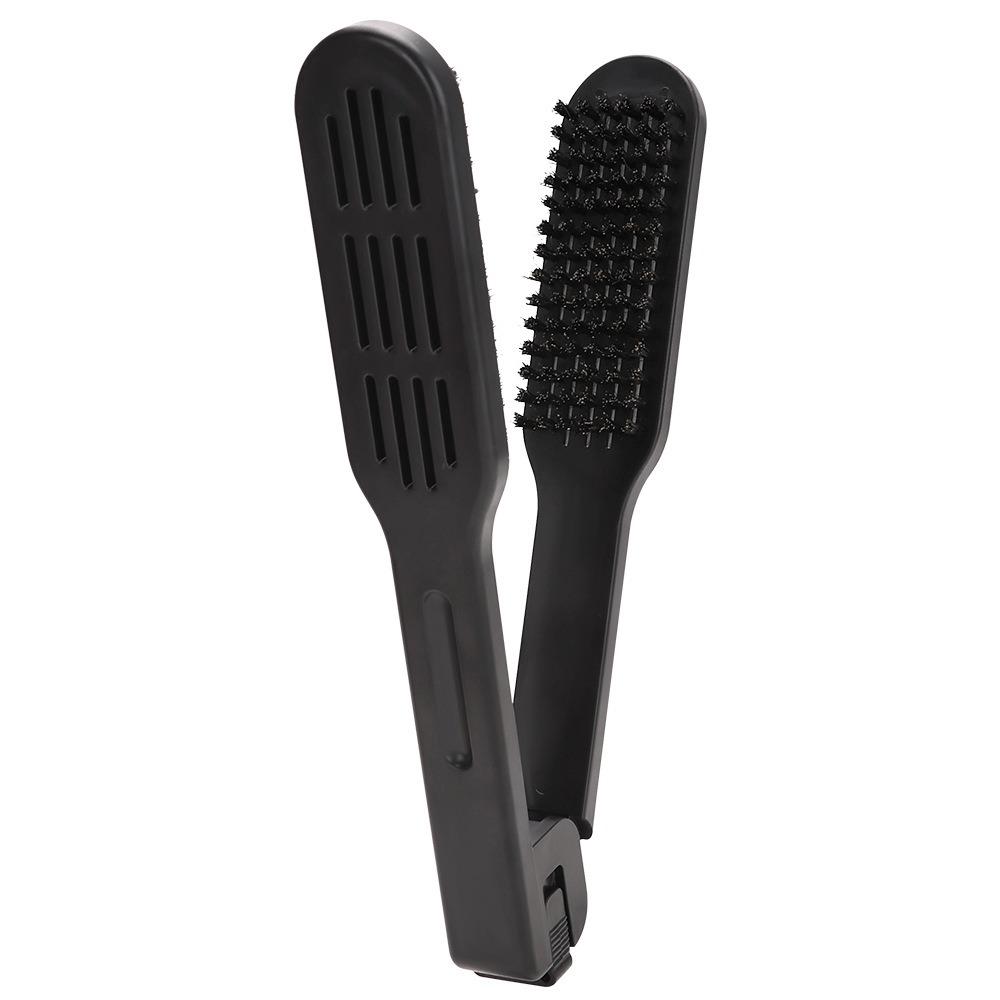Multifunctional Double Sided V Brush Hair Care Hair Straightener Hairdressing Clamp Comb Anti-Static Anti-slip