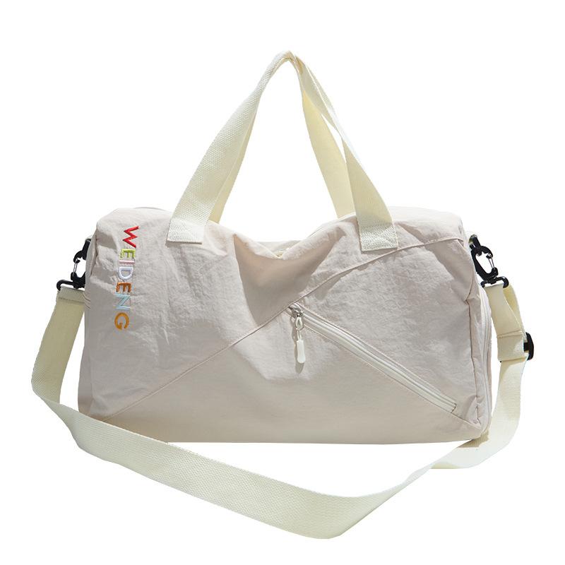 

New style casual travel bag for short trips, artistic large-capacity crossbody bag, hand-held gym bag, unisex large bag бежевий