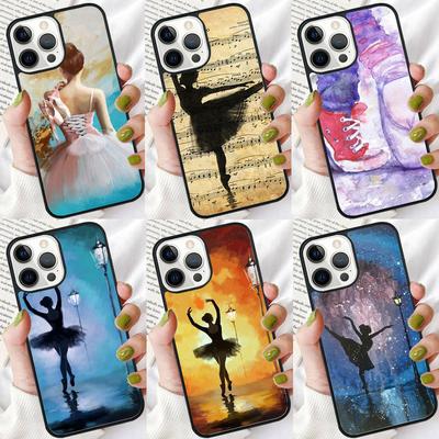 Ballerina Girl Dancing Phone Case For iPhone 17 Air 16 15 14 Plus 12 13 Pro Max Soft Bumper Shell Cover Coque