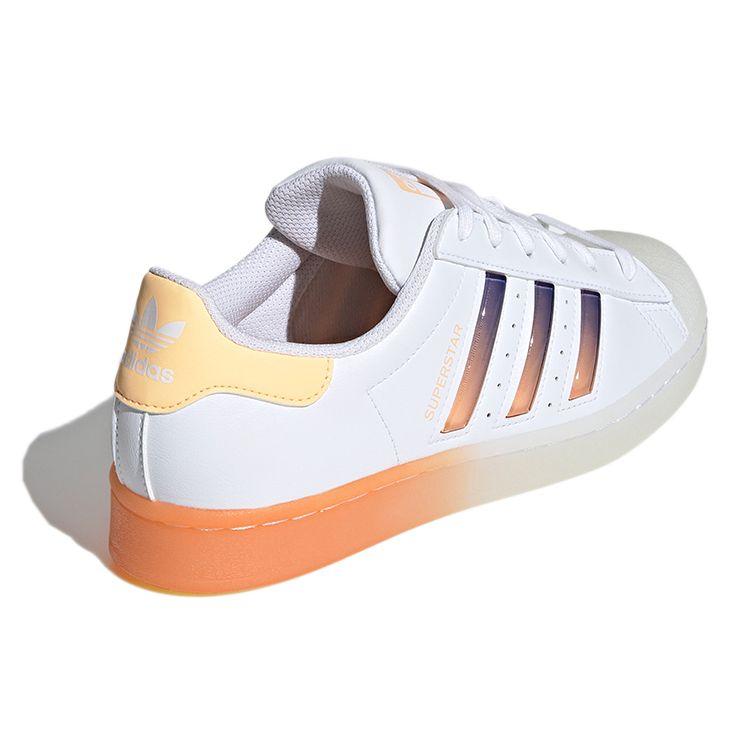 Adidas Superstar Weiß Säureorange Damen Sneaker Wolkenweiß Semi-Nacht-Flash GW4908