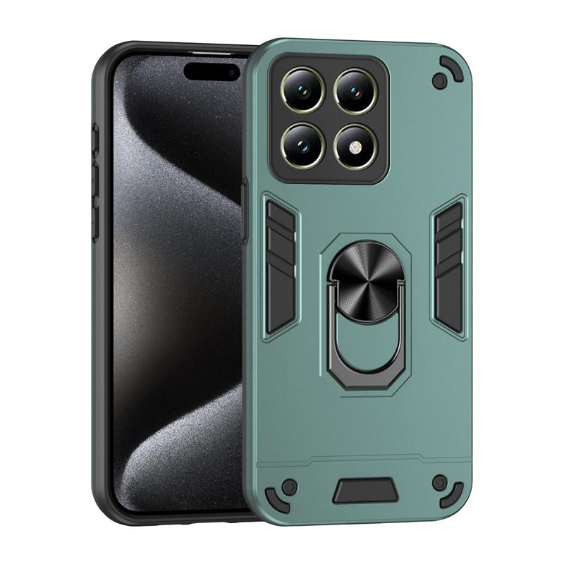 Stoßfeste Hard Armor Hülle Für Xiaomi 15T 14T 15 Ultra 13T Pro 13 Lite 12 12T 11T Auto Magnetischer Halter Ringständer Silikon Hülle