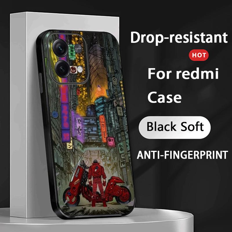 Akira classic japan anime pattern Phone Case For Redmi Note 14 13 12 11 Pro Plus S 5G 14C A3 Soft Black Phone Cover