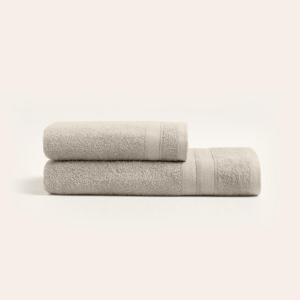 Likya Bordered 2 Pieces Towel Set, Face Towel Set, Cotton Face Hand Towels,Soft Cotton Face Towels, Soft Hand Towel, Cotton Hand Towel
