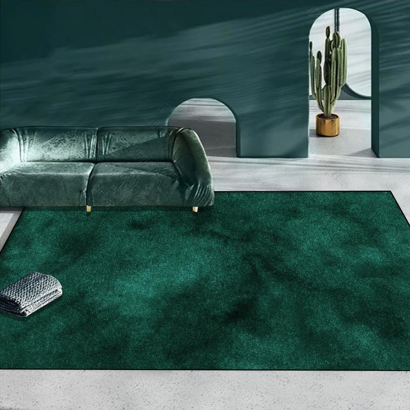 Heimdekoration Grüne Teppiche Wohnzimmer Licht Luxus Teppich Party Flur Dekor Fußmatte Schlafzimmer Ankleidezimmer Weicher Teppich Rutschfest