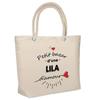 Sac De Plage - PLANETEE - Glacière Souple - Coton Naturel - Grande Contenance - Motif Lila D'amour