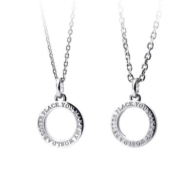 [Petit Jewel YU-NA] Pair Necklaces, Set of 2, 316L Stainless Steel, Men's & Women's, Couple Gift, Anniversary, Christmas, Secret Heart