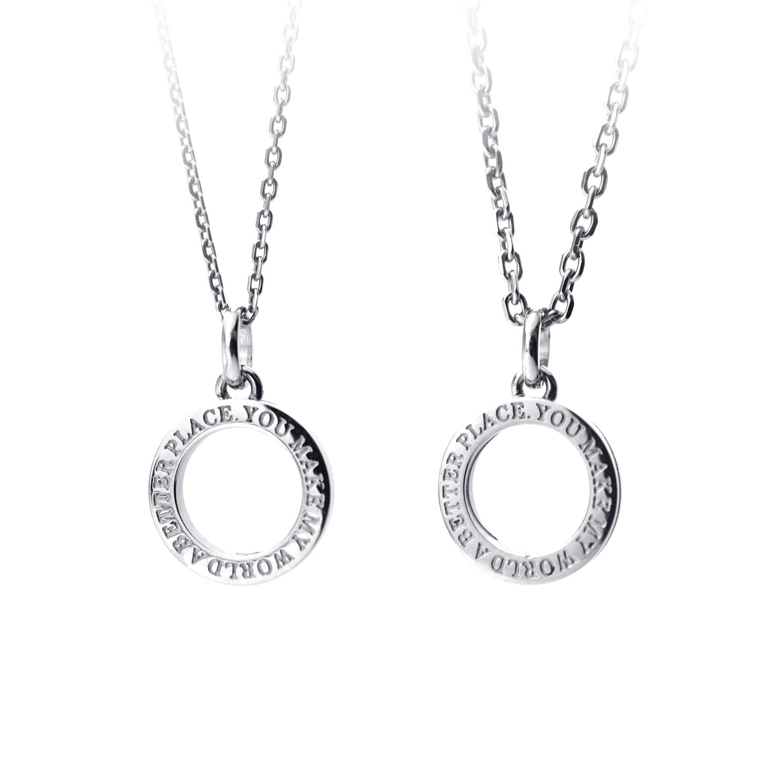 [Petit Jewel YU-NA] Pair Necklaces, Set of 2, 316L Stainless Steel, Men s & Women s, Couple Gift, Anniversary, Christmas, Secret Heart