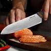 3PCS Chef Knife Japanese Kitchen Knives Set Professional Stainless Steel Meat Cleaver Slicer Knife Santoku Knife Wooden Handle