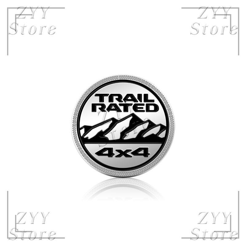 3D Metall Auto Kühlergrill Emblem 4X4 TRAIL RATED Logo Karosserie Aufkleber Auto Abzeichen Aufkleber Zubehör