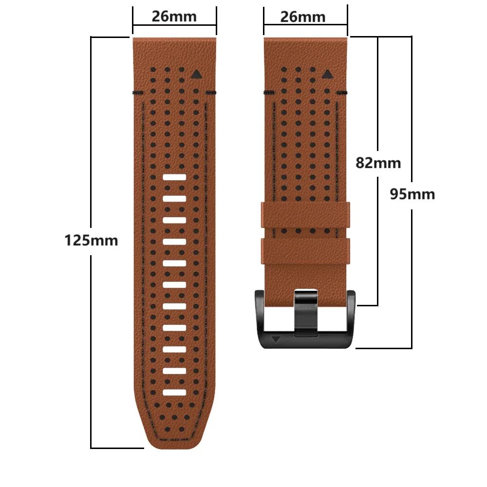 Zweifarbiger Leder-Silikon-Riemen für Garmin Fenix 7X 7 6X 6 5 5X Plus/Epix Pro Gen 2 47mm 51mm Quick Fit 26mm 22mm Uhrenarmband