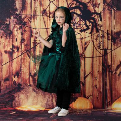 Samt Umhang mit Kapuze Halloween Cosplay und Fantasiespiel Bindebandverschluss