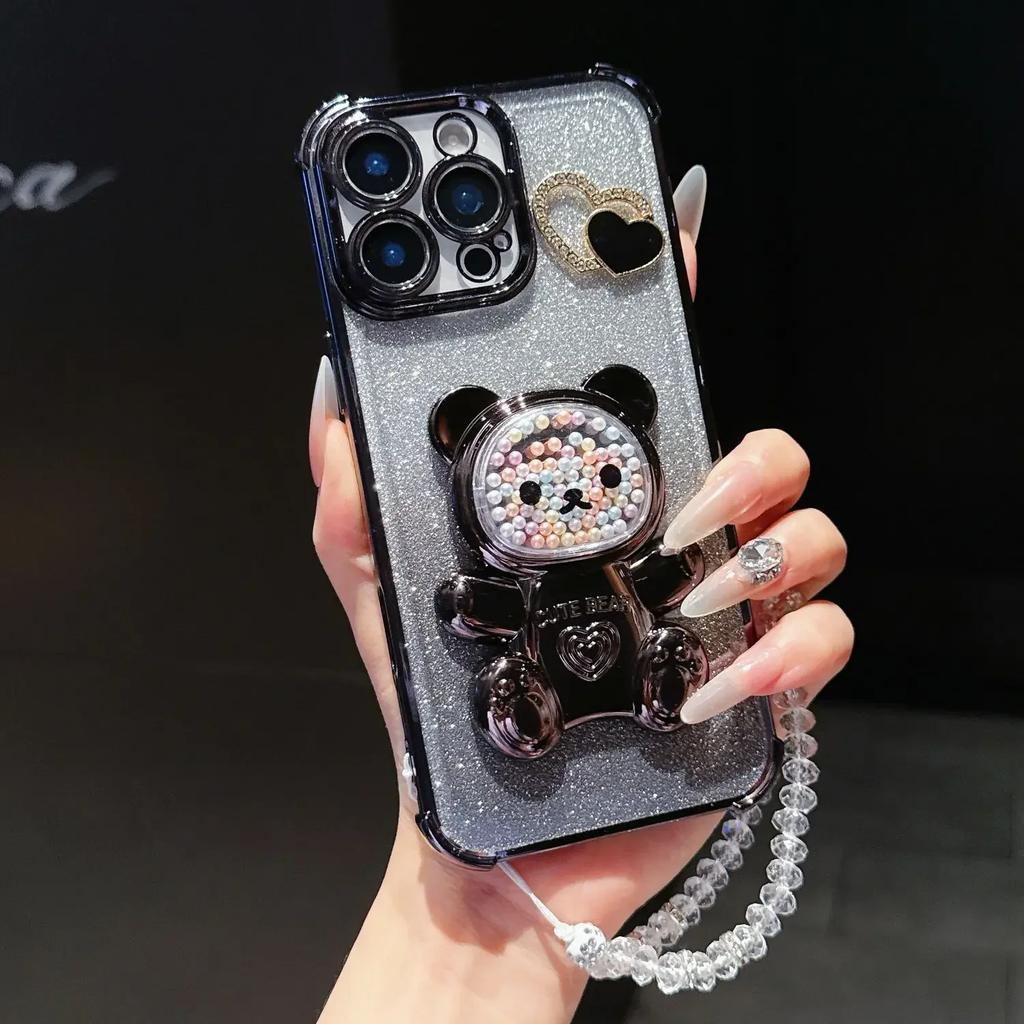 Lanyard Luxury Magnetic Plating Clear Case For XiaoMi 14T Pro Shockproof Silicone Cover