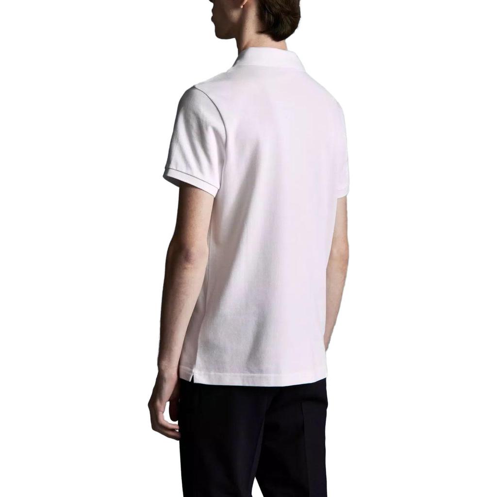 Moncler Logo Polo Shirt Optical White Men Streetwear I10918A0001984556001