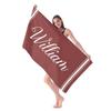 Personalized Striped Beach Towel Custom Name/Logo Oversized Microfiber Towel Summer Party Gift for Beach Swimming Bath Sports