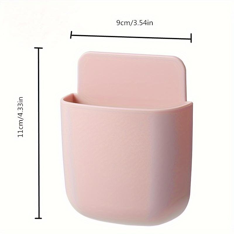1PC Wall-mounted Storage Box Without Drilling Is Used for Remote Control and Mobile Phone Charging. Practical Hook for Mobile Phone Storage Rack
