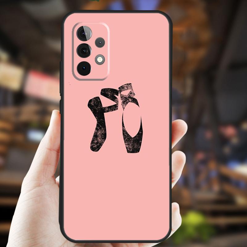 Ballet Shoes Case For Samsung Galaxy A26 A54 A14 A36 A16 A33 A56 A15 A55 A53 A35 A22 A32 A52 A34 A05 A06