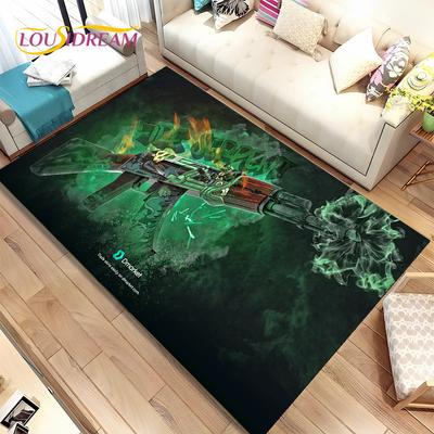 CS,USP,AK,M4,AWP,Rifle Pistol Cartridge Gun Area Rug,Carpet for Home Living Room Bedroom Sofa Doormat Decor,Non-slip Floor Mat