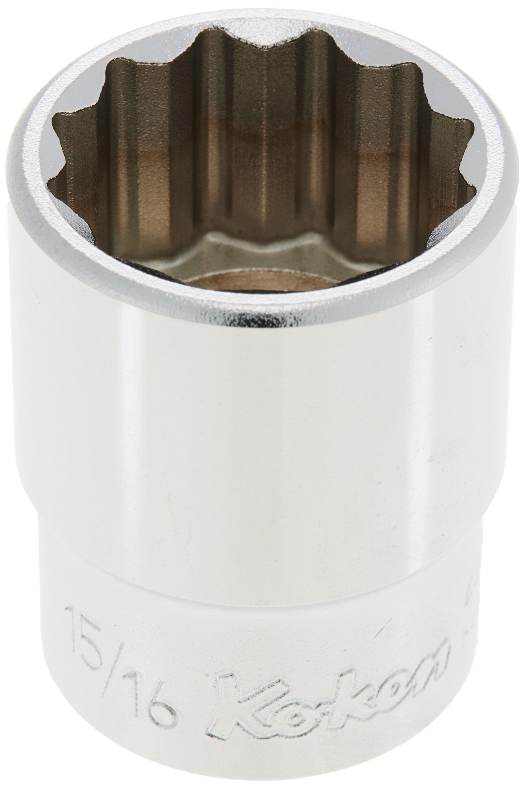 

Yamashita Industrial Research Institute Drive x 37mm Overall Length x Inch (Ko-ken) 12-Point Socket, 4405A-15/16, 12.7mm 15/16