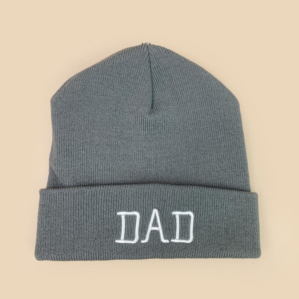 Autumn And Winter Simple Curling Embroidery Parents Letter Knitted Hat Men And Women Warm Personality Casual Pullover Hat