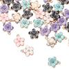 10Pcs/Lot Enamel Flower Shape Charms Pendants Necklace Bracelet Charms for DIY Jewelry Making Supplies Accessories