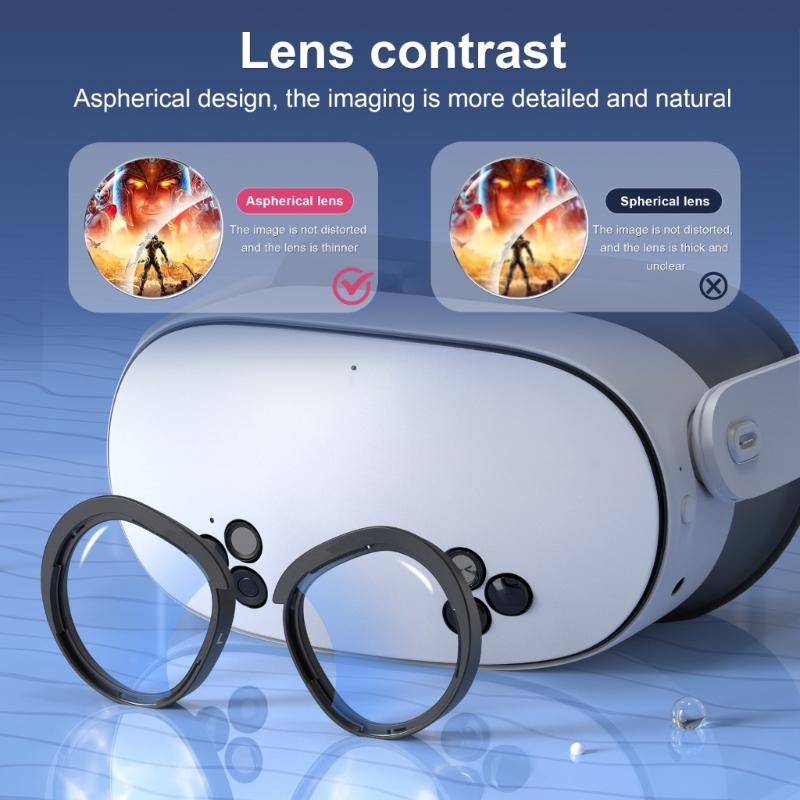 Comfortable Wear Blue Light Lens VR Lens with Cloth for MQ 3 VR Glasses Ensures Clear with Dustproof Feature