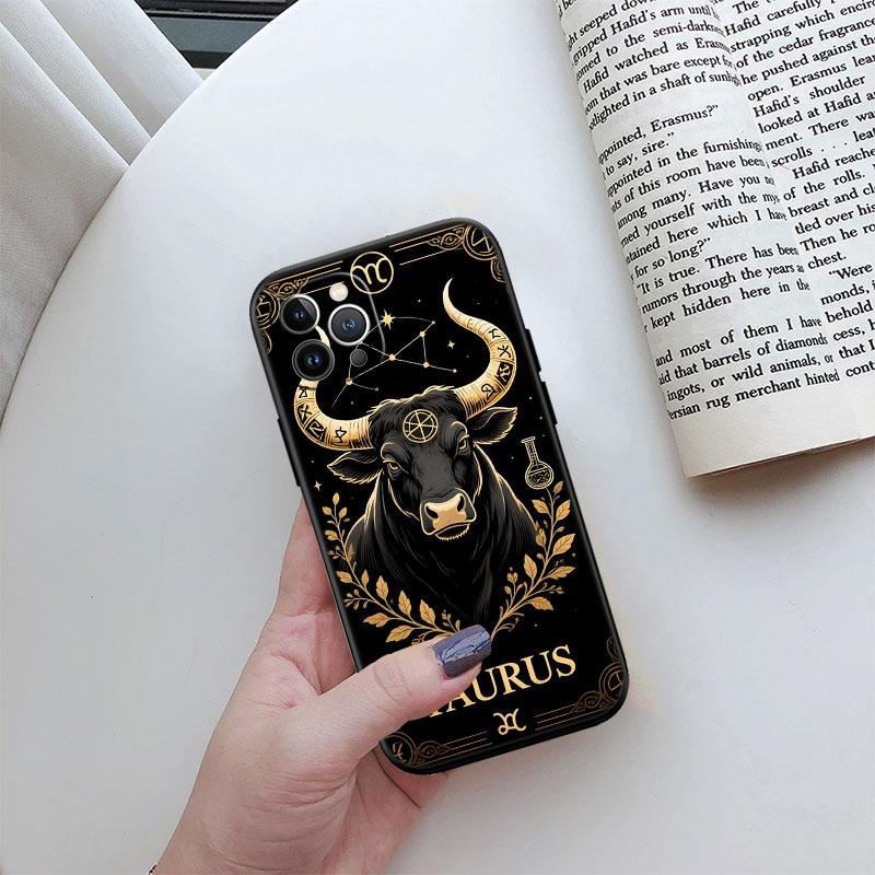 12 Constellation Card Phone Case for Samsung Galaxy Note 10 20 S23 S22 Ultra FE Plus M06 M15 M16 M35 M55