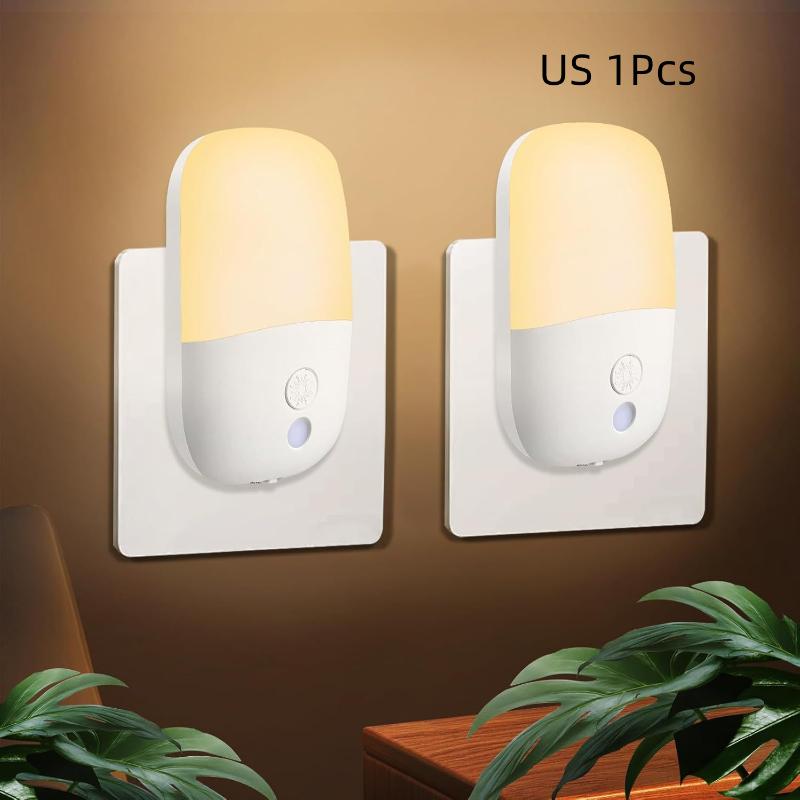 Safe LED Night Light for Kids Sleep Dusk to Dawn Sensor Mountable US EU Plug for Nursery Hallway Bathroom