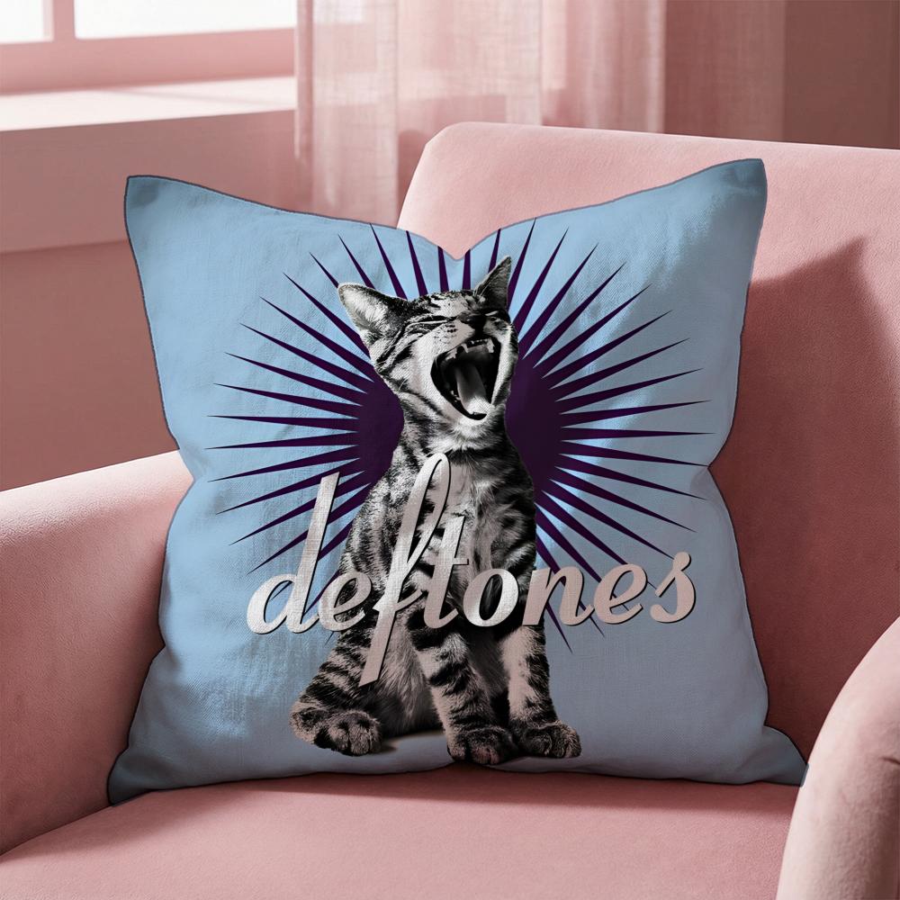 Deftones Cushion Cover Multi-Scene Pillow Cover for Home & Car - Reversible, Soft & Durable for Daily Use