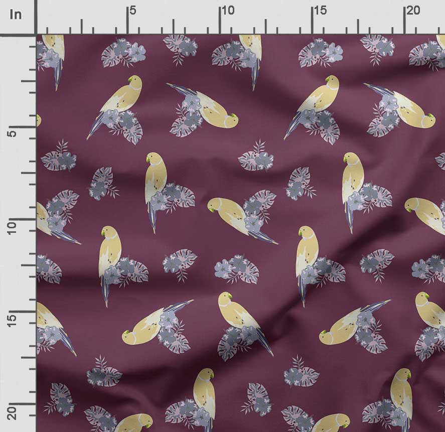 Soimoi Bird Print,  Cotton Cambric, Quilting Fabric Sold by The Yard 42 Inch Wide, Medium Weight Cotton Fabric,