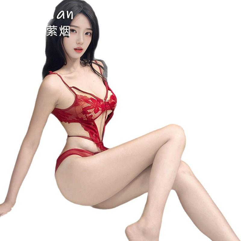 Sexy underwear, sexy lace suspender set, small chest, pure desire bra, hot bed, new onesie clothing