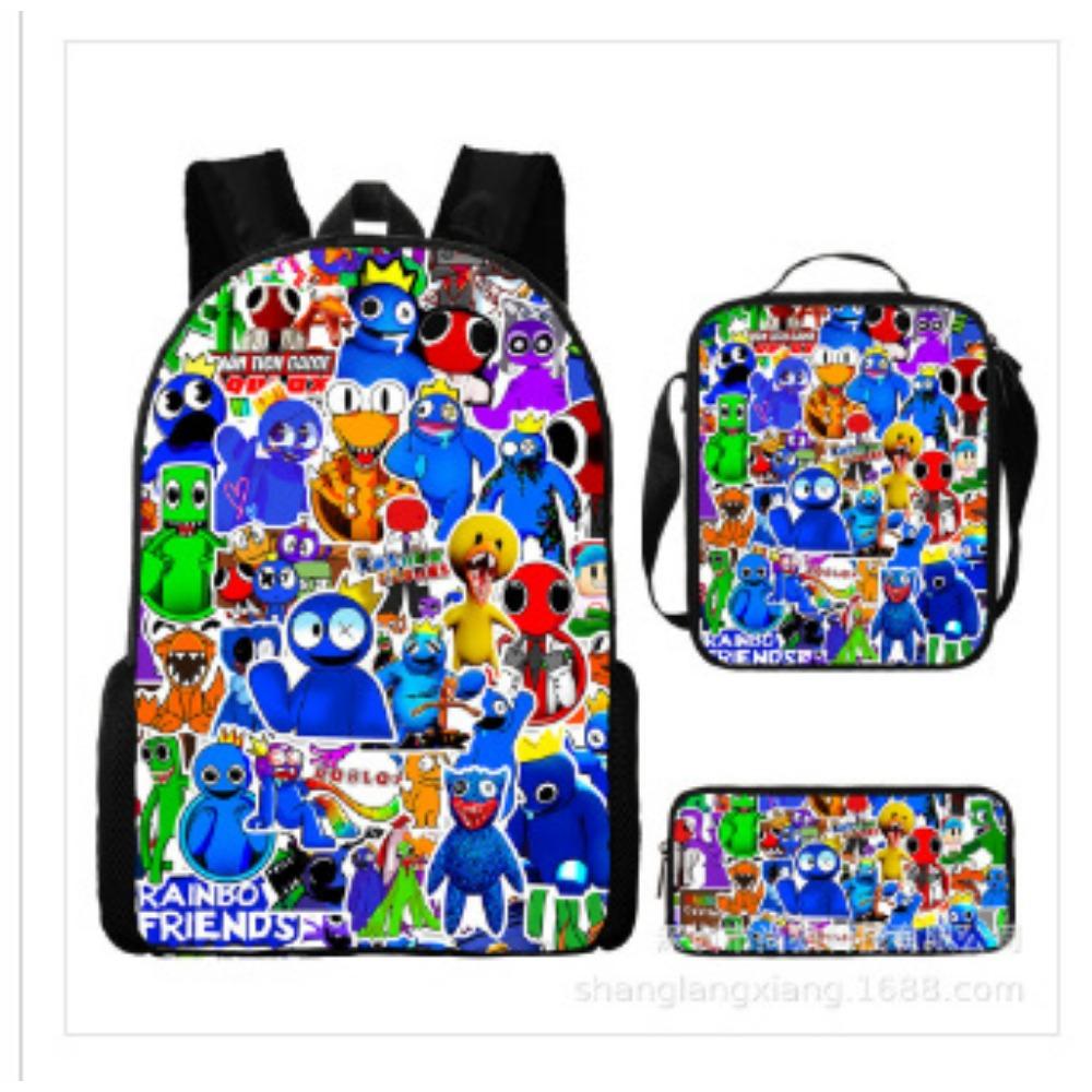 School Season New Rainbow Friends Man Backpack Handheld Lunch Bag Student School Bag 3rd Grade