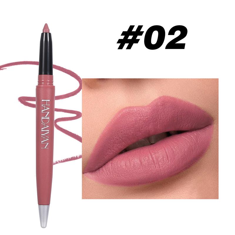 

6-цветный матовый карандаш для губ Single Nude Lipstick Pen, стойкая водостойкая и не легко обесцвечивающаяся губная помада Hook Lip Pencil 02#