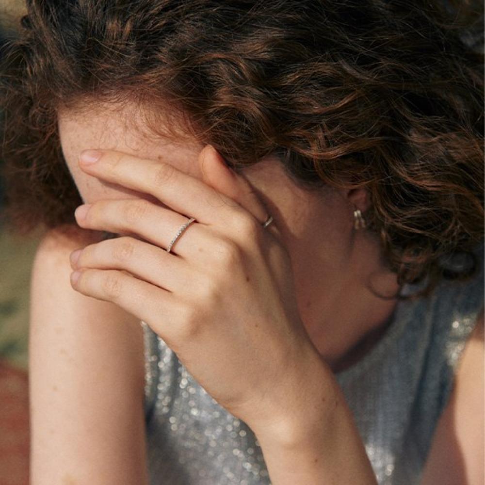 Verte [925 Silver] Anse Dew Ring   Cinq.silver.210